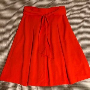 Orange midi skirt Ann Taylor
